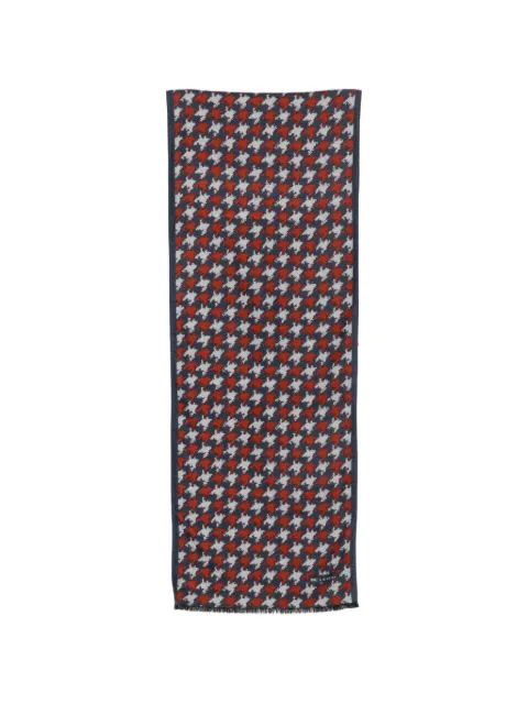Kiton houndstooth-pattern scarf
