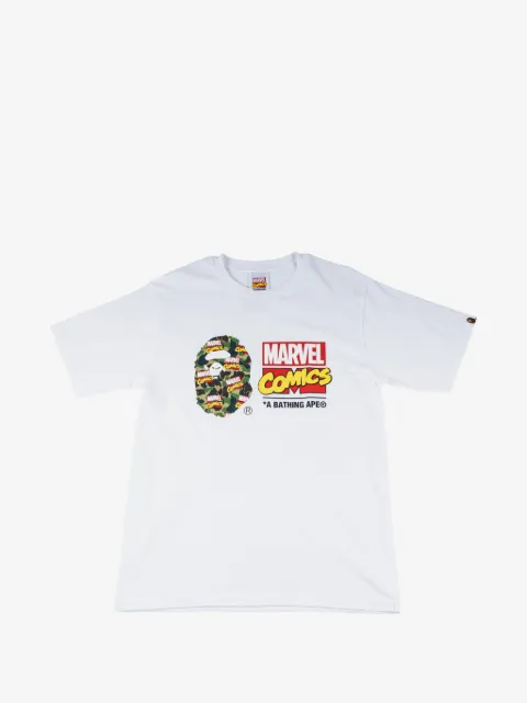 A BATHING APE® x Marvel camo-print T-shirt
