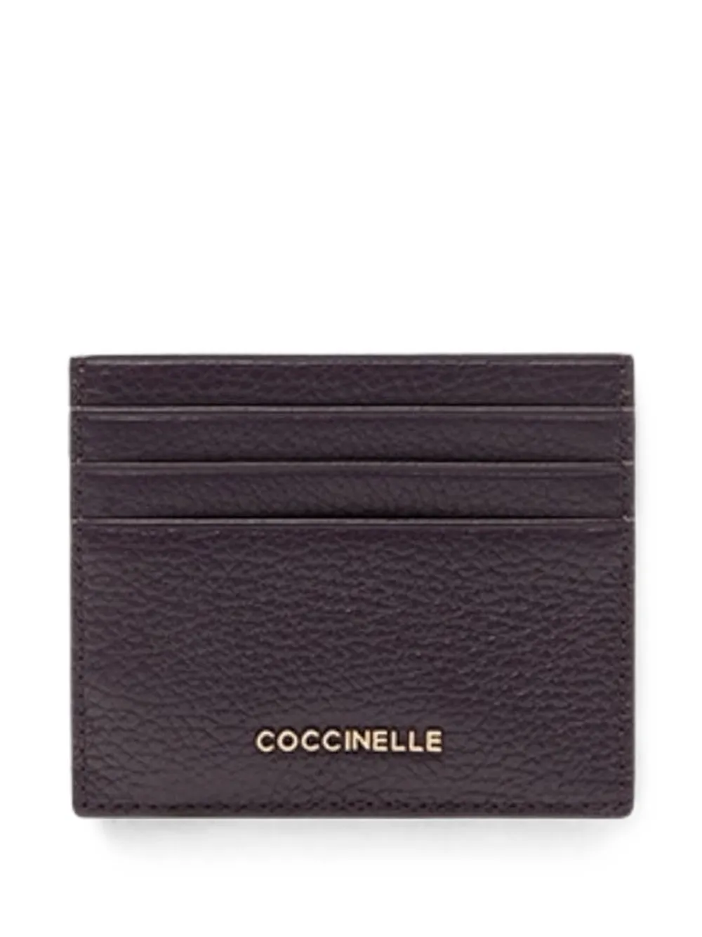 Coccinelle Portacarte con applicazione logo - Marrone