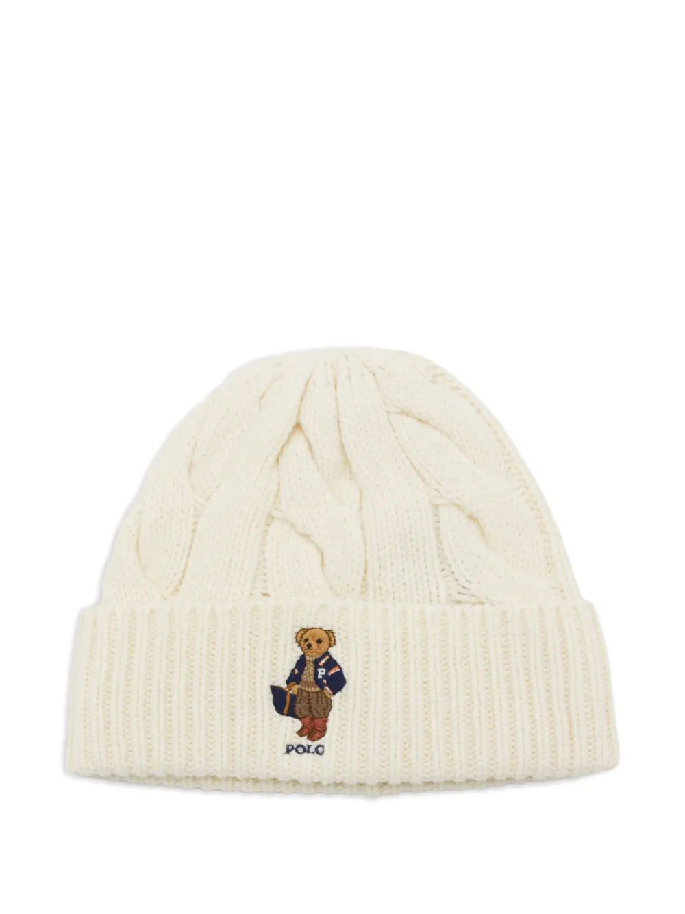 Polo Ralph Lauren Polo Bear cable-knit beanie hat - Toni neutri
