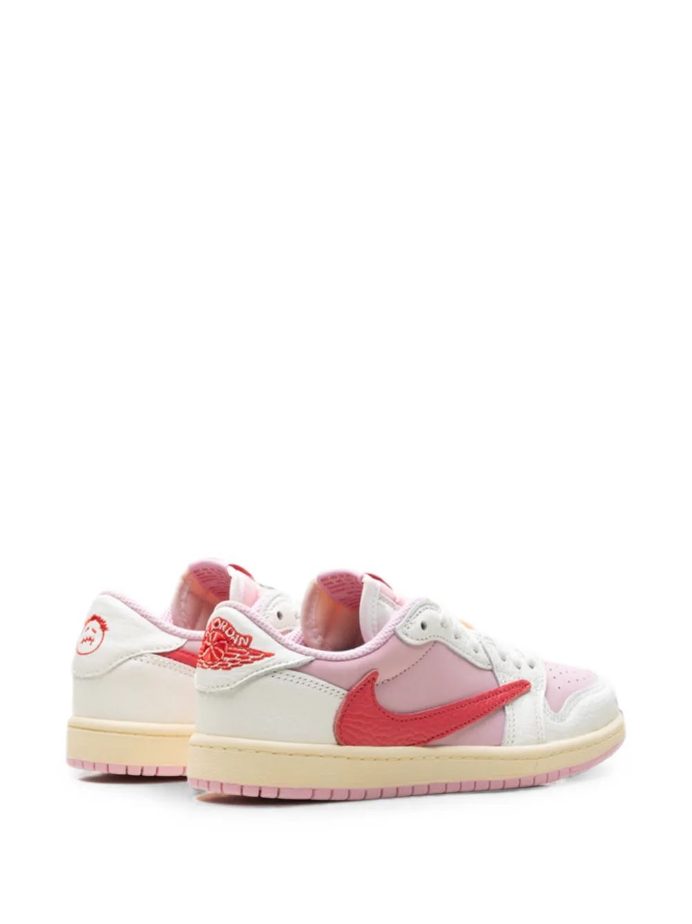 Jordan Kids x Travis Scott Air Jordan 1 lace-up sneakers Roze