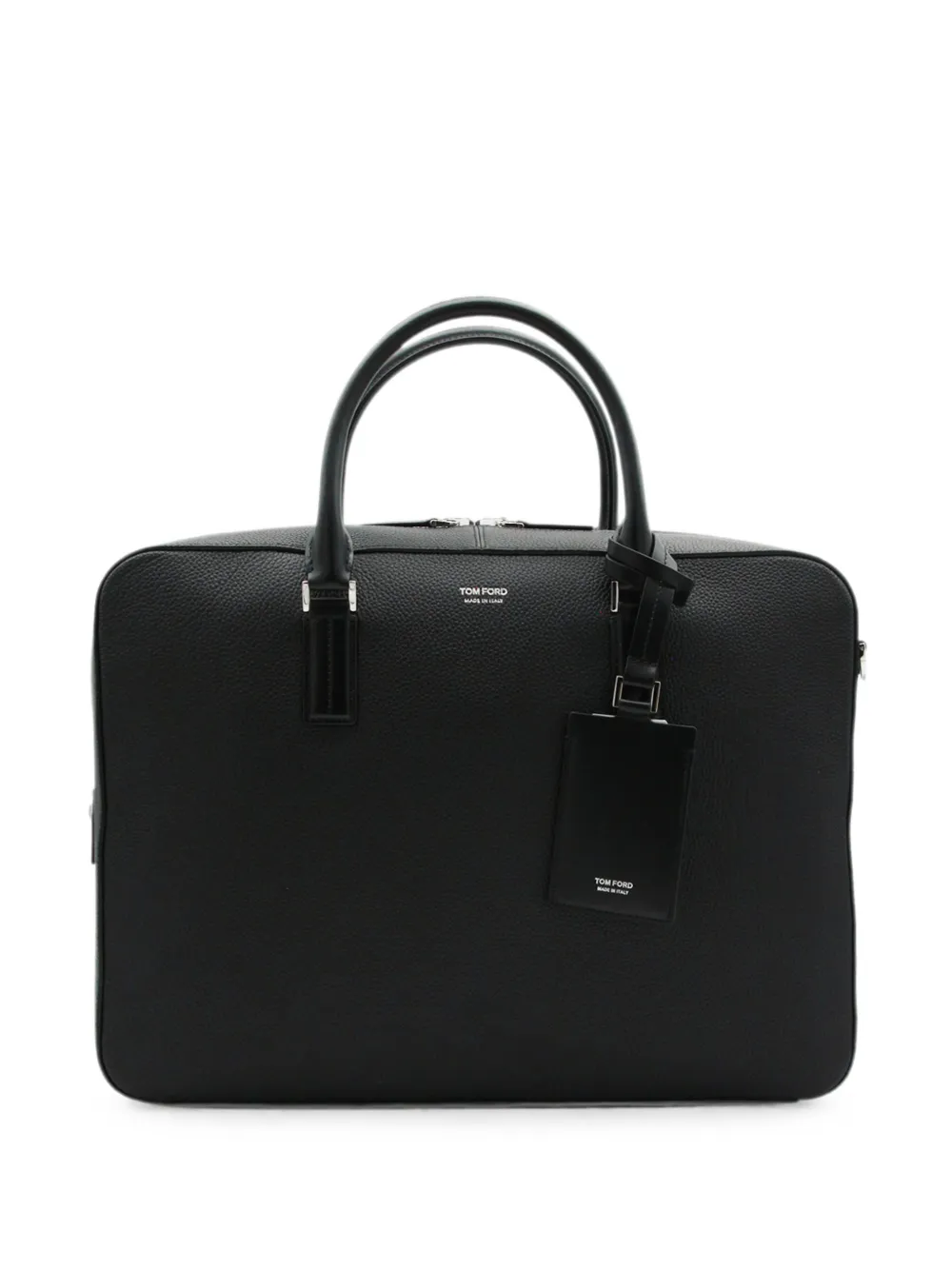 TOM FORD grained leather tote bag - Nero