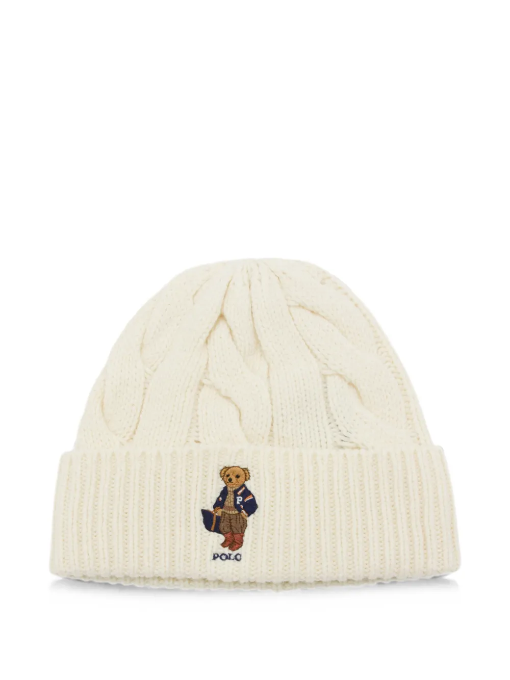 Polo Ralph Lauren Polo Bear cable-knit beanie hat - Toni neutri