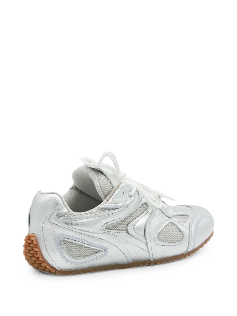 Axel Arigato metallic-effect panelled sneakers Zilver