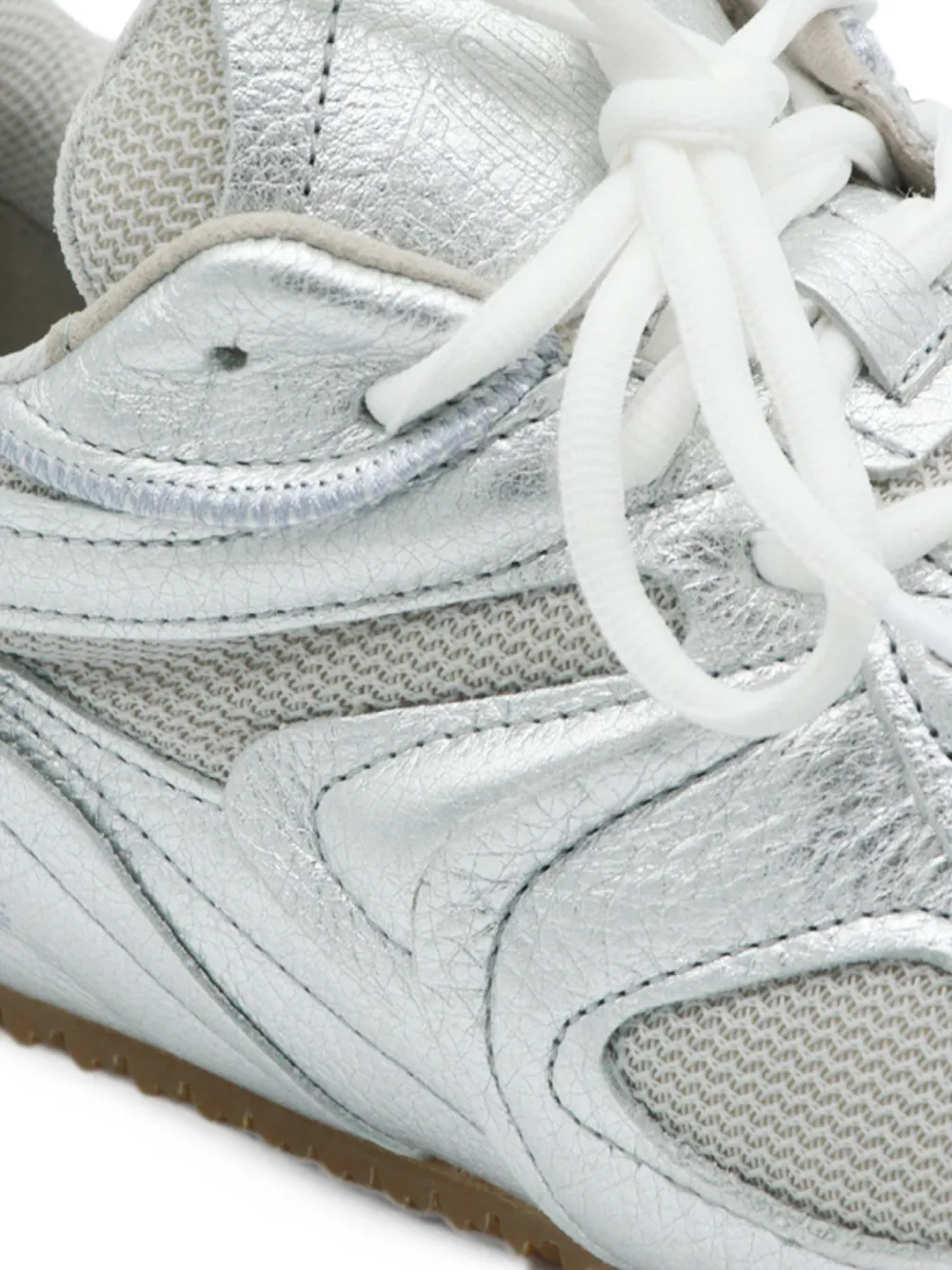 Axel Arigato metallic-effect panelled sneakers Zilver