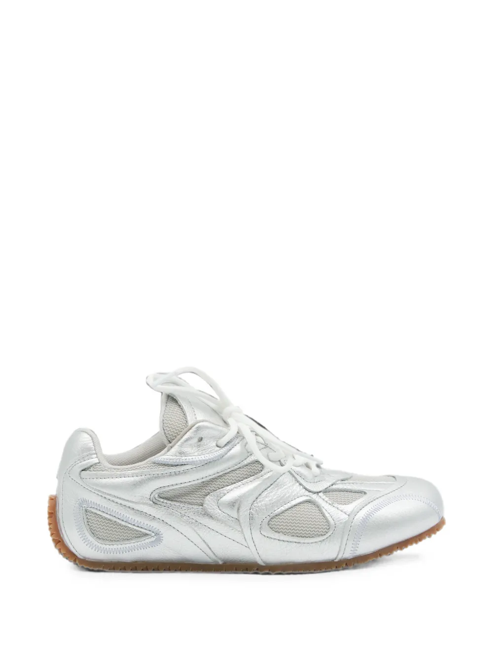 Axel Arigato metallic-effect panelled sneakers Zilver