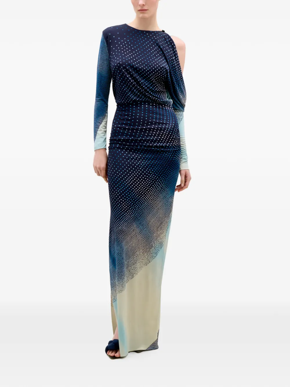 Silvia Tcherassi Zaid maxi-dress met stippen Blauw