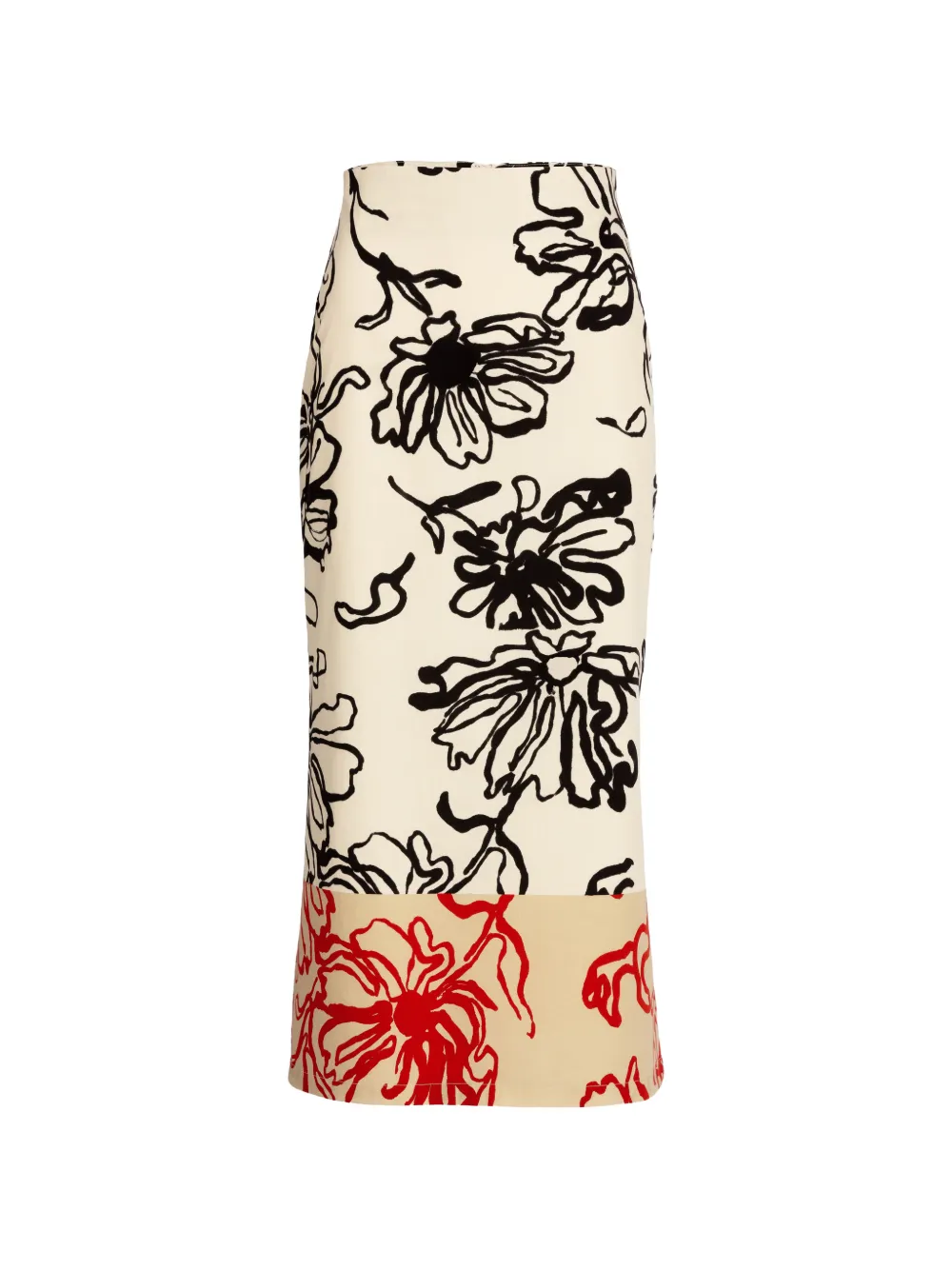 Silvia Tcherassi Atira floral-print midi skirt - Toni neutri