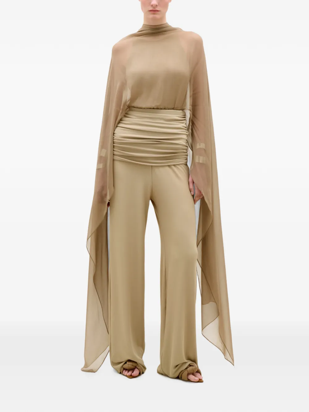 Silvia Tcherassi Colbie straight broek Beige