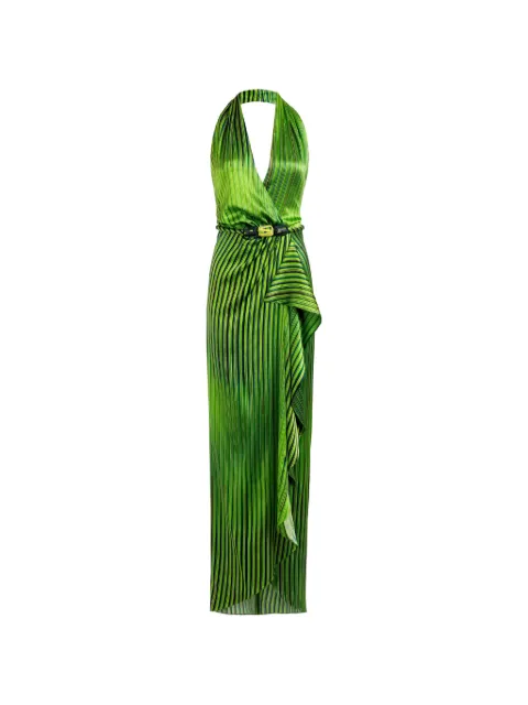 Silvia Tcherassi Gypsy striped ruffled midi dress