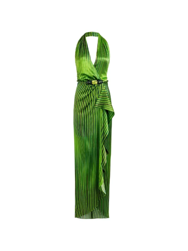 silvia tcherassi green dress Aiko Dress