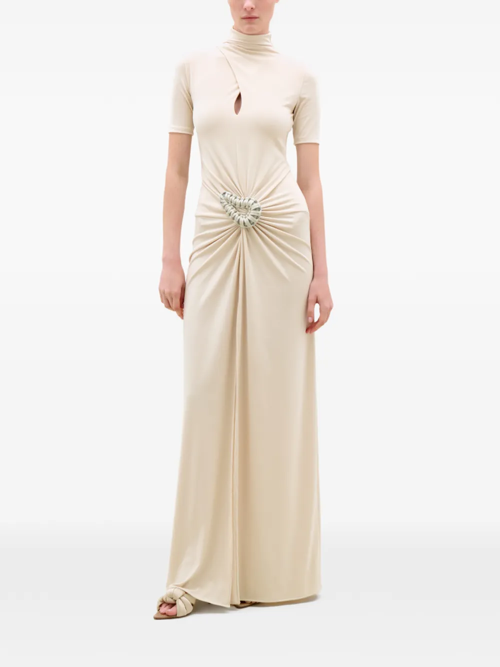Silvia Tcherassi Cierra maxi-dress met uitgesneden detail Beige