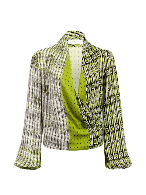 Silvia Tcherassi Tea abstract-print wrap-style blouse