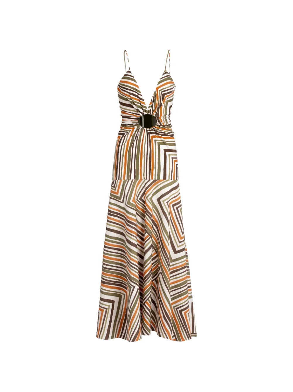 Silvia Tcherassi Emeli striped midi dress - Neutrals