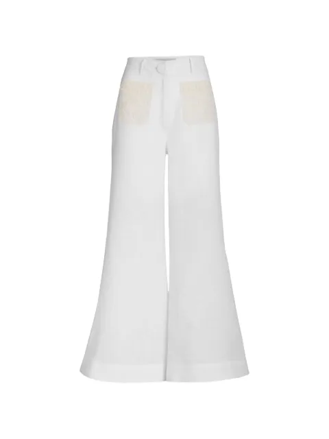 Silvia Tcherassi Maura lace-panel flared trousers