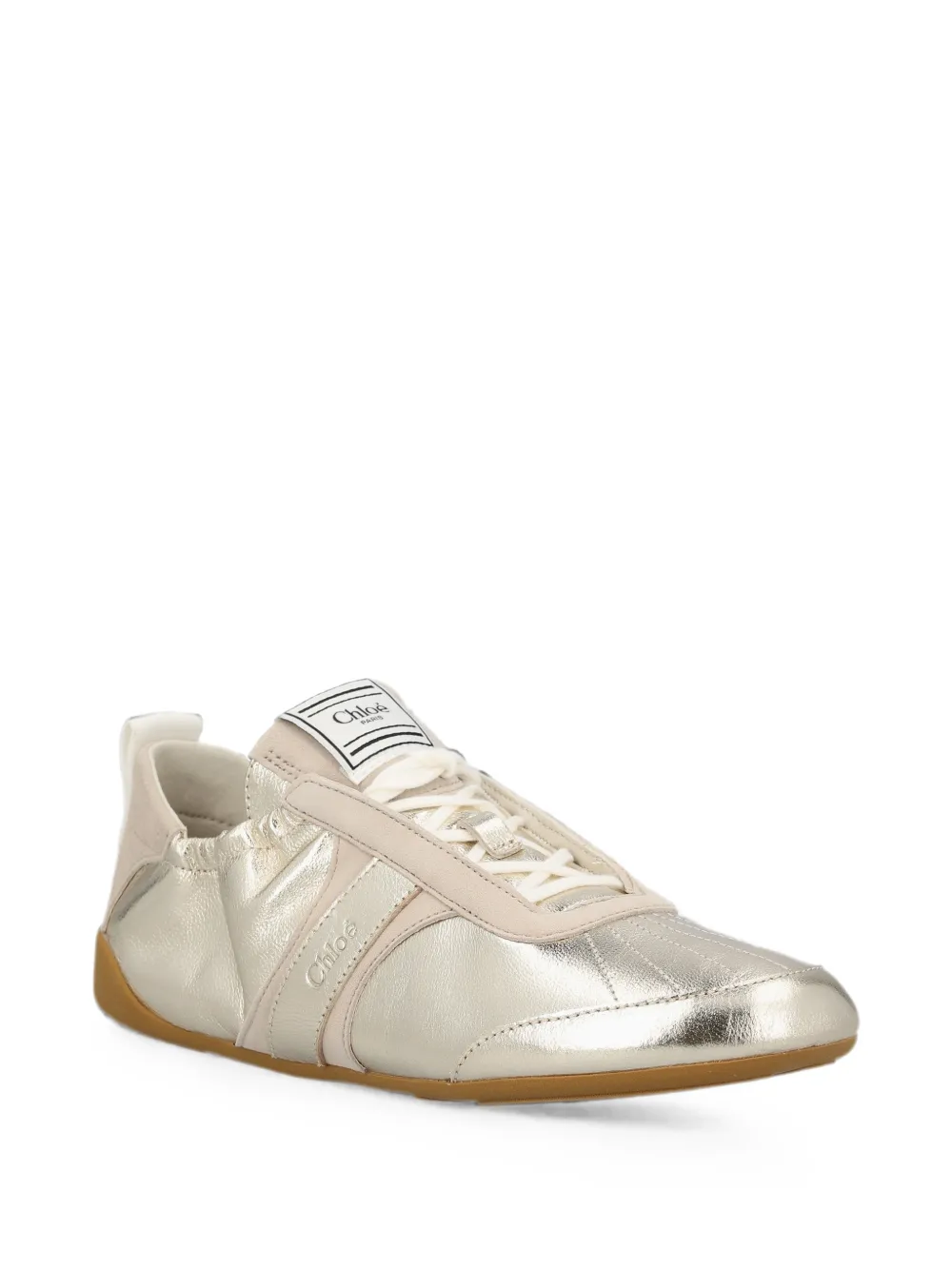 Chloé metallic leather sneakers Goud