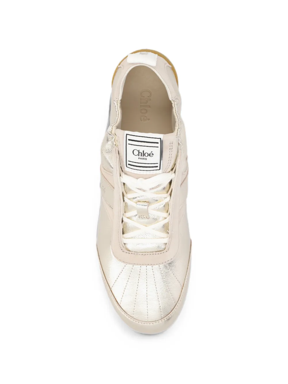 Chloé metallic leather sneakers Goud