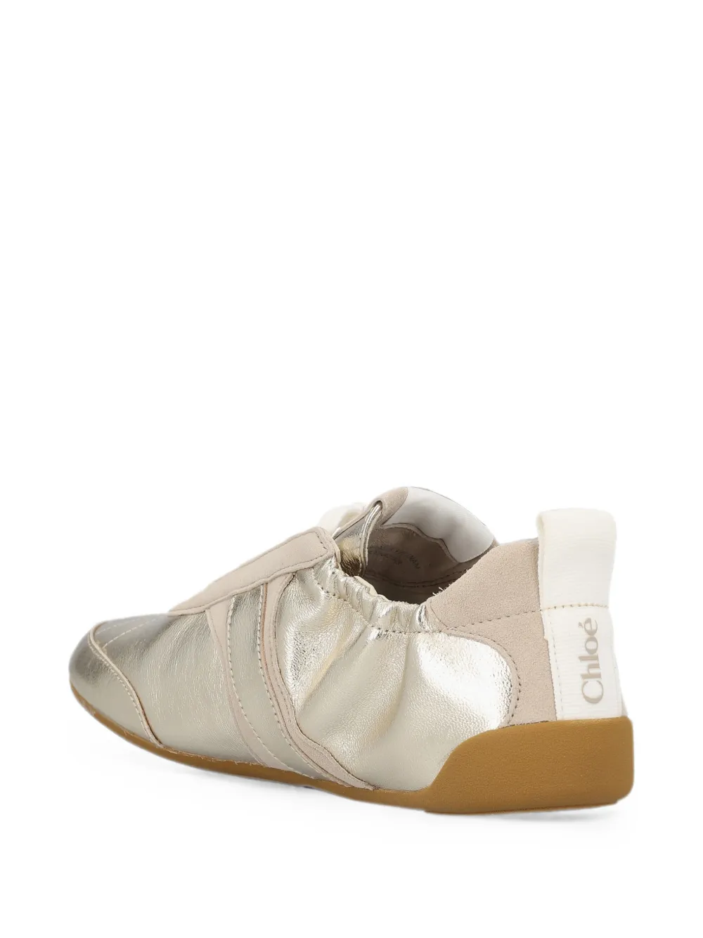 Chloé metallic leather sneakers Goud
