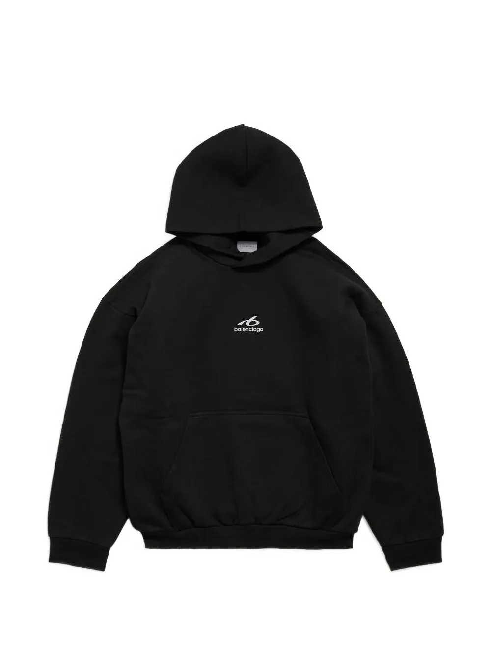 Balenciaga logo-print kangaroo-pocket hoodie - Nero