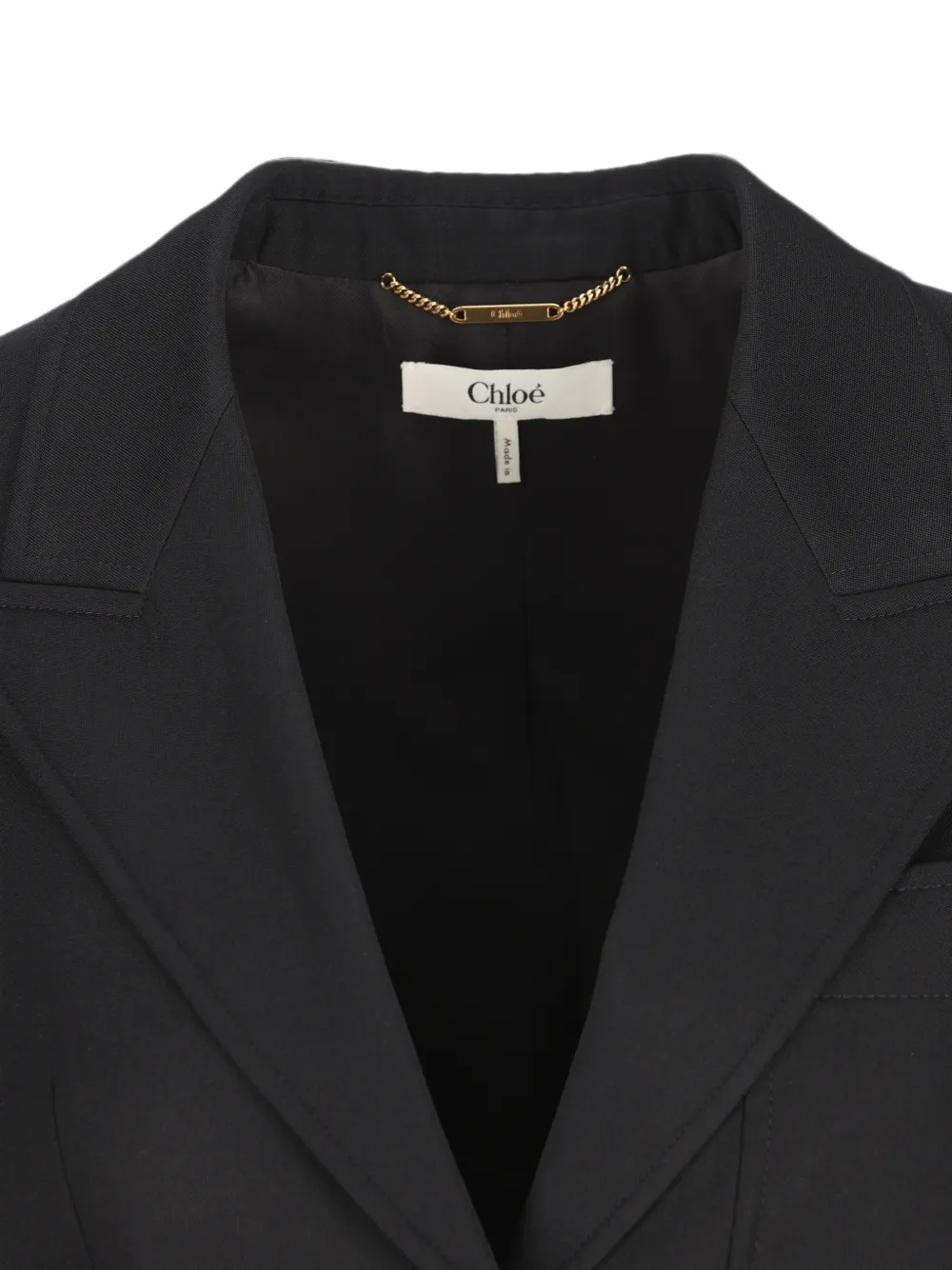 Chloé Wollen blazer met enkele rij knopen Zwart