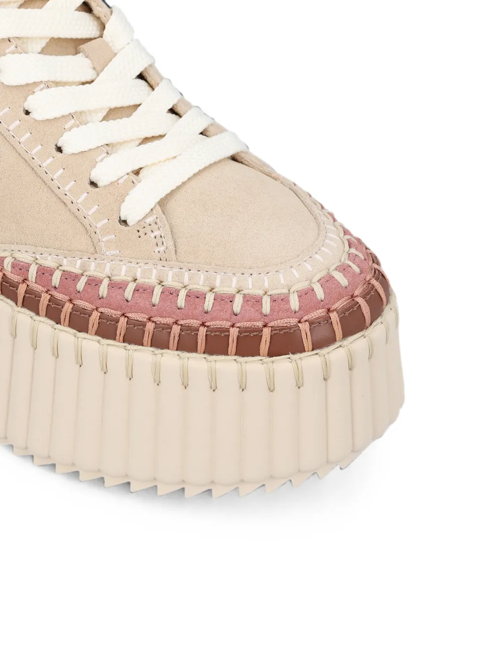 Chloé Nama whipstitch sneakers Beige