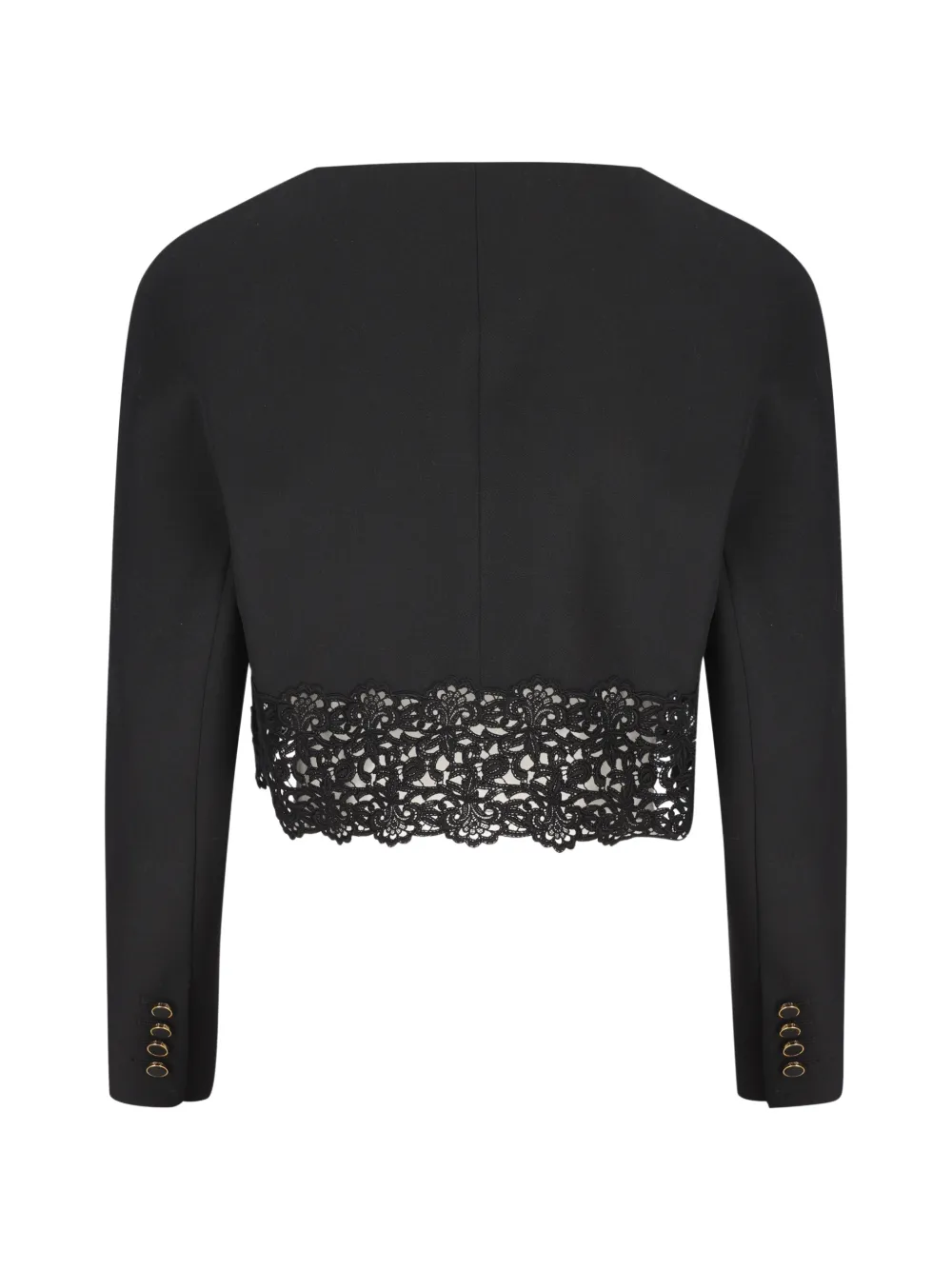 Chloé lace-trim Cropped Cardigan | Black | FARFETCH