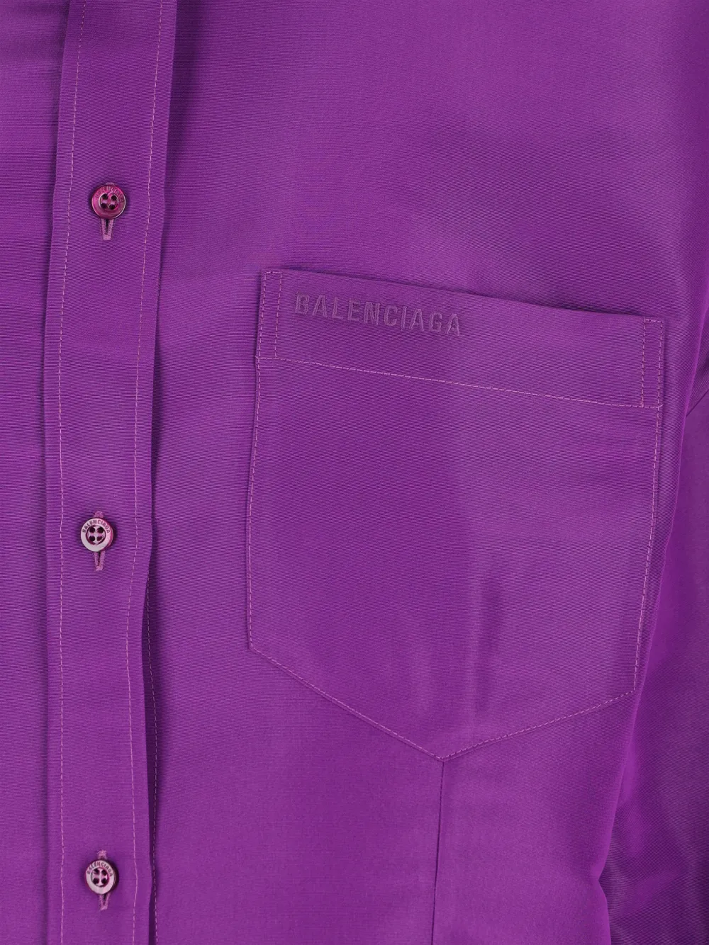 Balenciaga Overhemd met geborduurd logo Paars