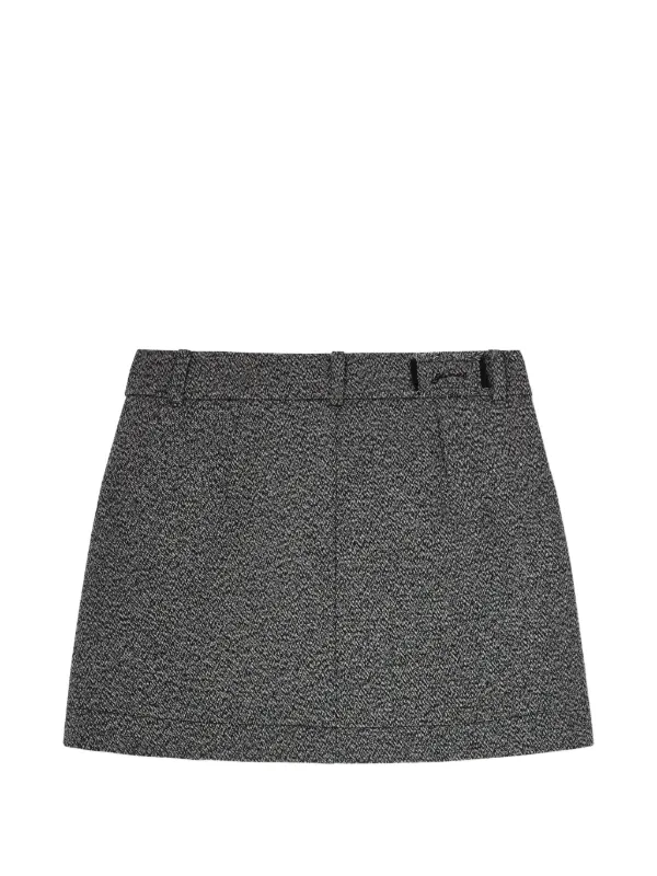 Ganni Grey Suiting Mini Skirt