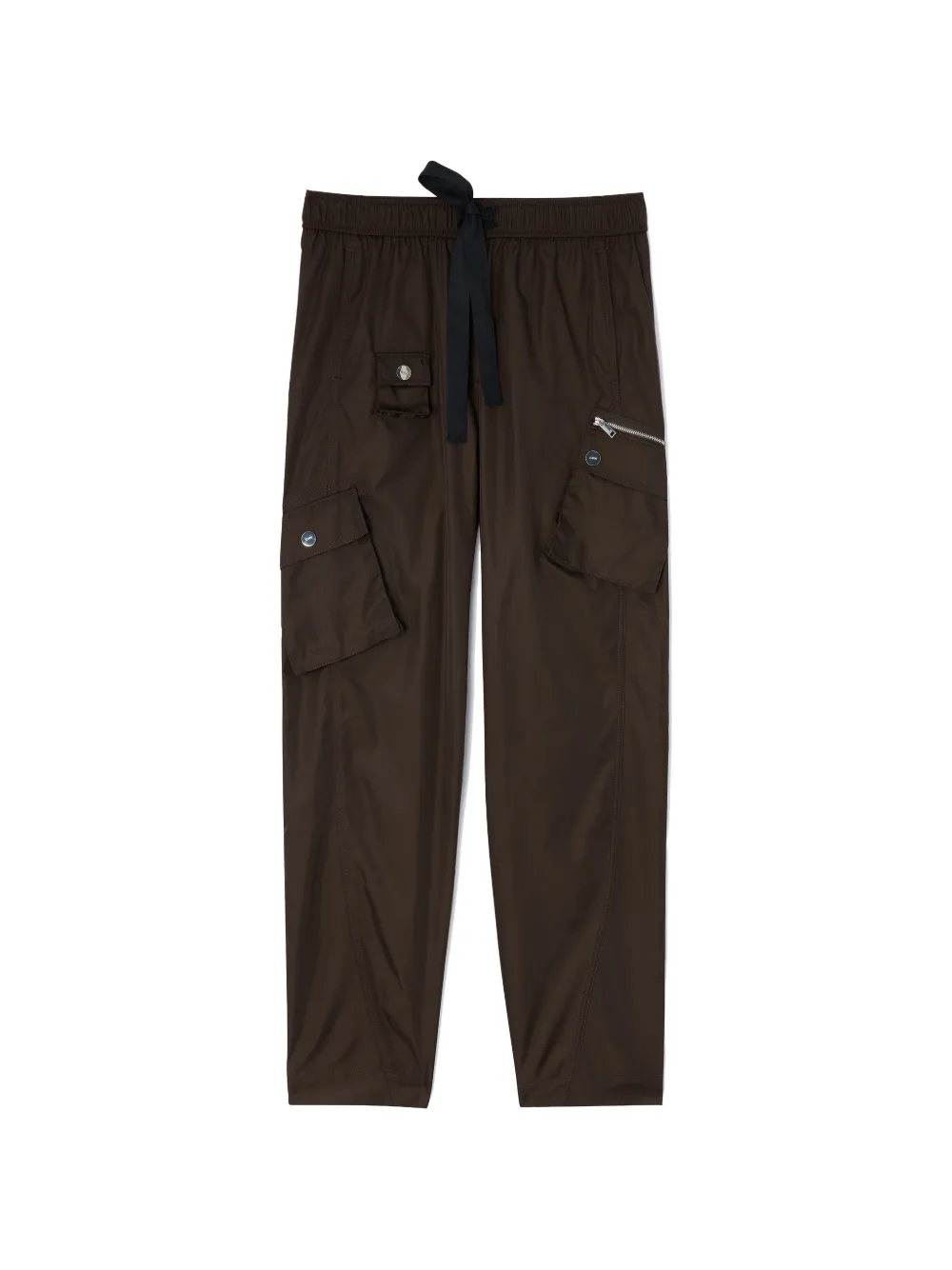 GANNI duchesse nylon trousers - Marrone