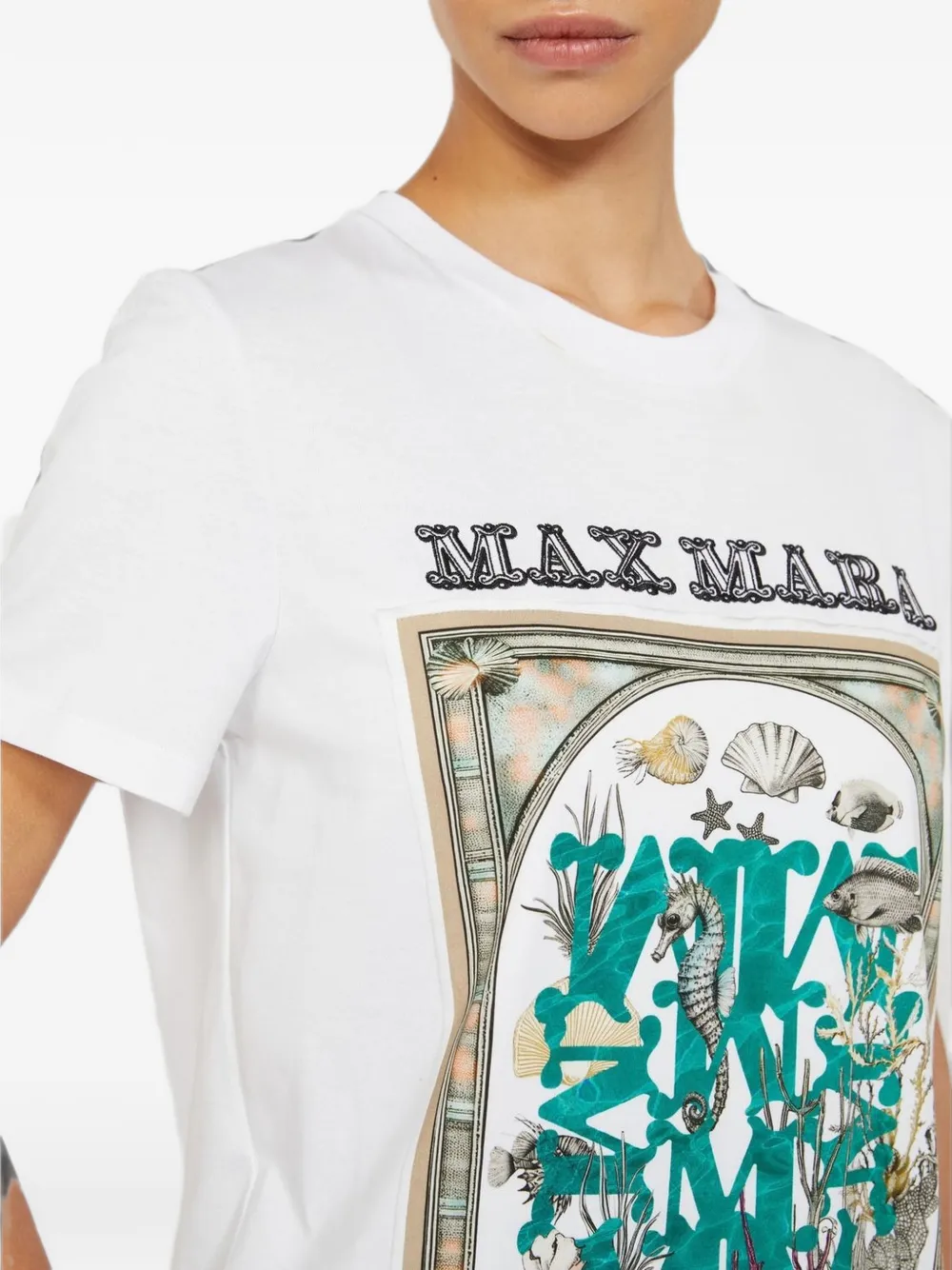 Max Mara T-shirt met print Wit
