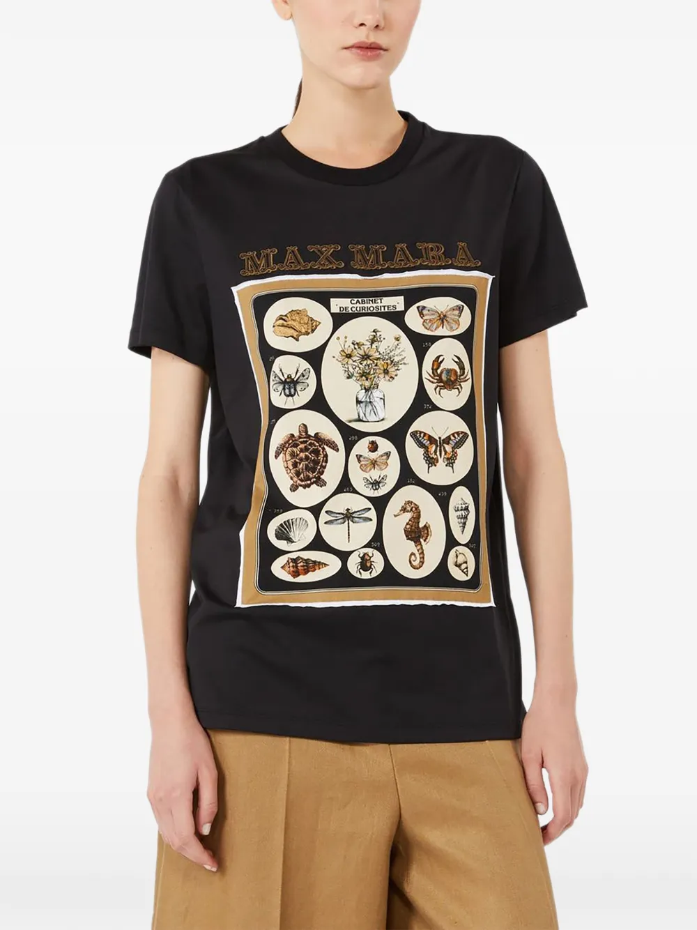 Max Mara Spadino graphic-print T-shirt - Nero