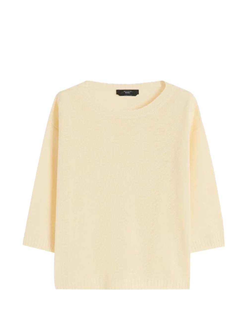 Weekend Max Mara linen three-quarter sleeve sweater - Giallo