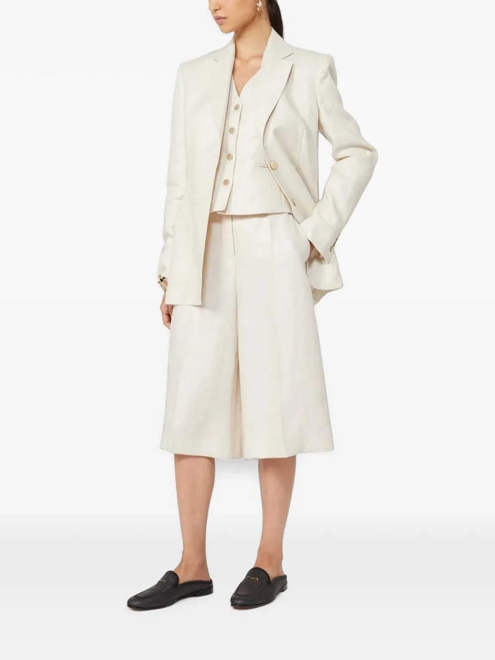  Max Mara Chaleco Con Botones - Neutro 