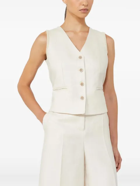 Max Mara cable-knit button-up waistcoat