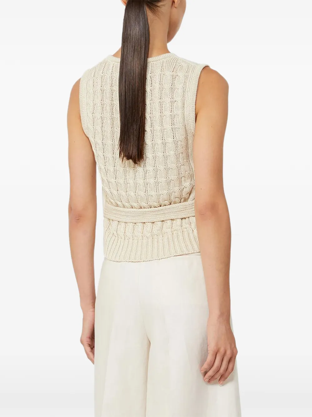  Max Mara Chaleco Con Botones - Neutro 