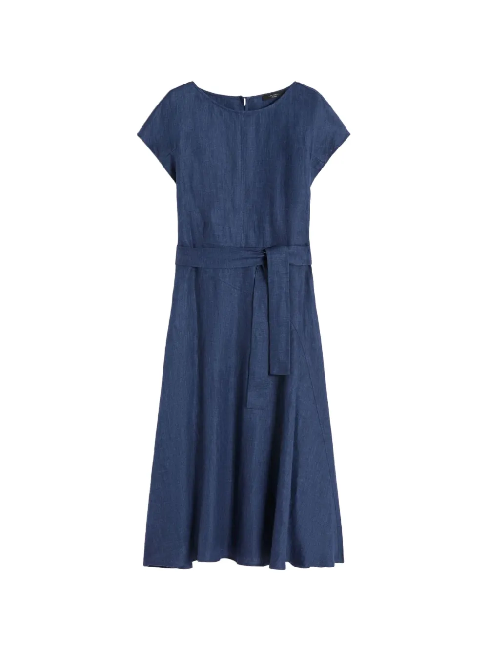 Weekend Max Mara belted cap-sleeve midi dress - Blu