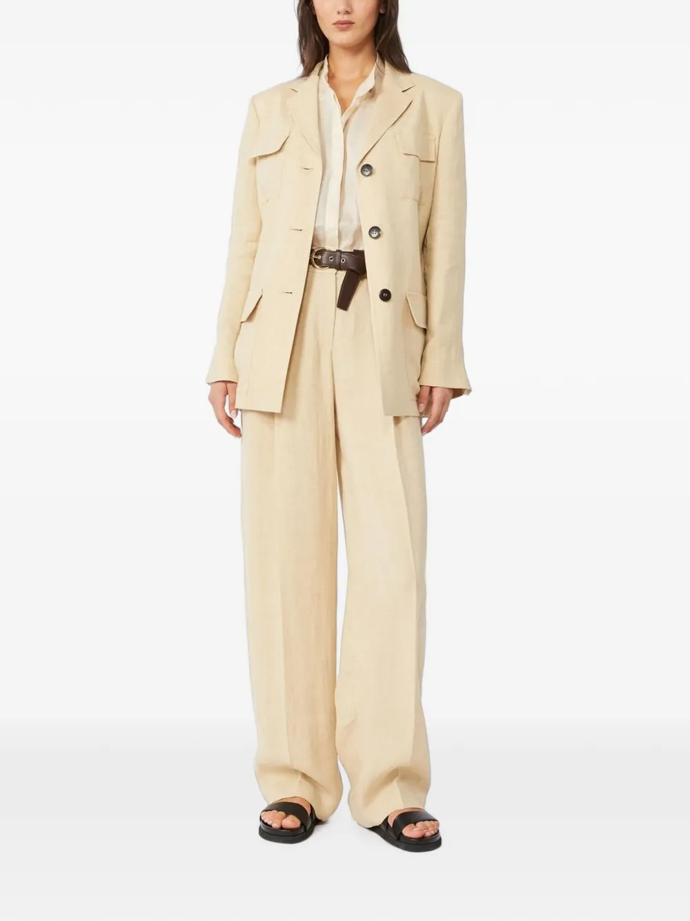 Max Mara band-collar shirt - Toni neutri
