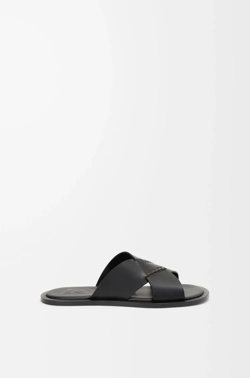 LOEWE criss-cross leather sandals - Schwarz