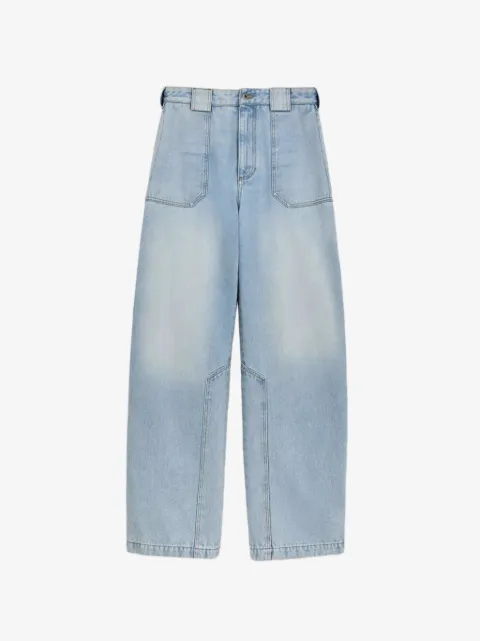 LOEWE washed-effect panelled jeans