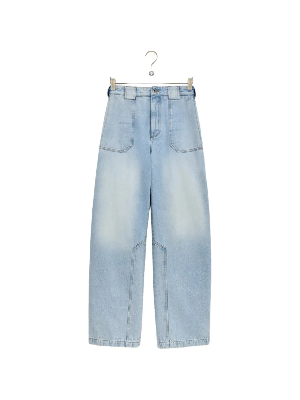 LOEWE washed-effect panelled jeans - Blue