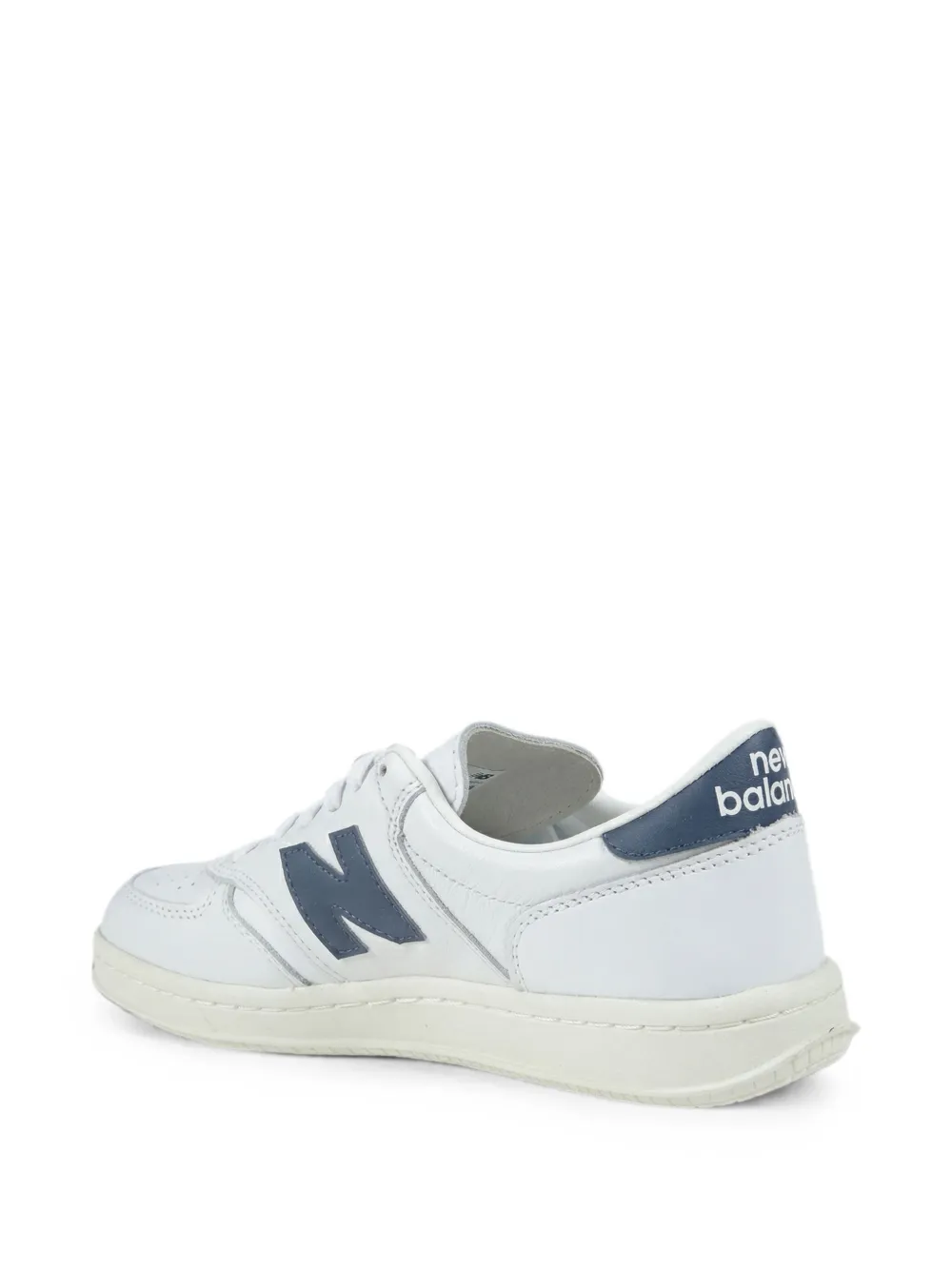 New Balance T500 leren sneakers met geperforeerde details Wit
