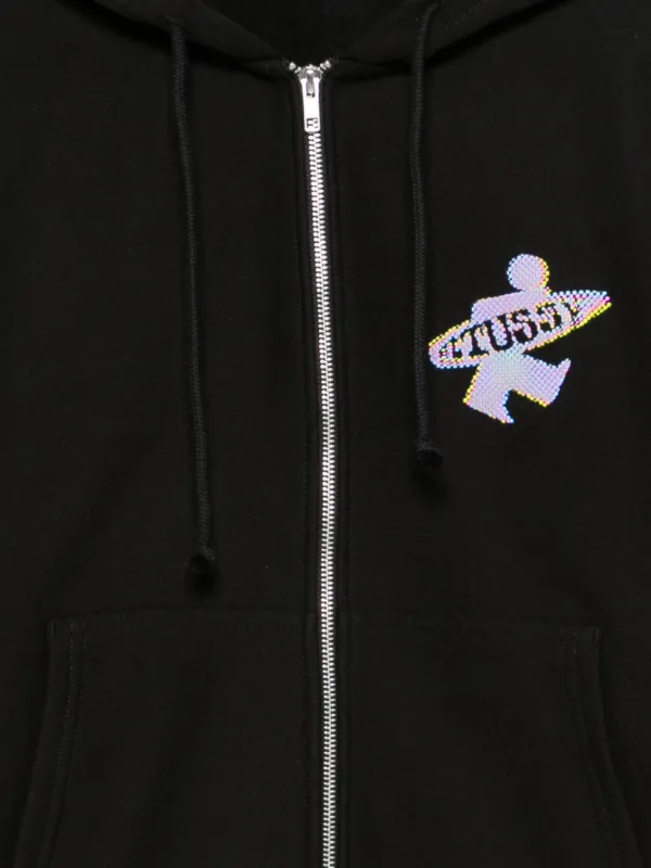 Stüssy zip-up Hoodie | Black | FARFETCH