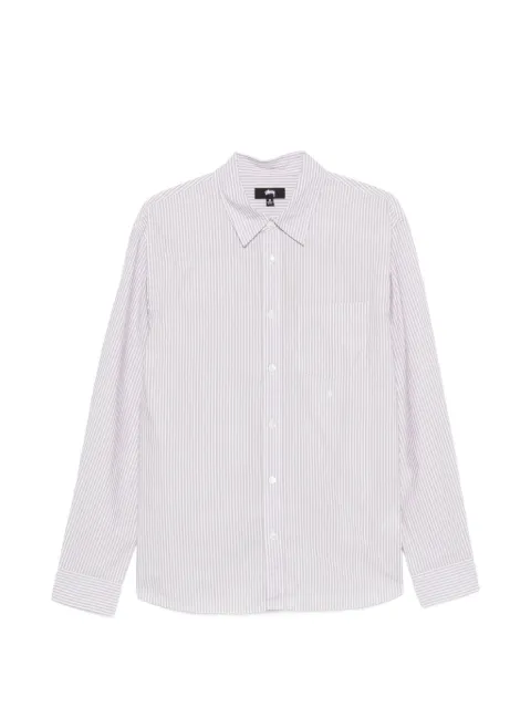 Stüssy striped chest-pocket shirt