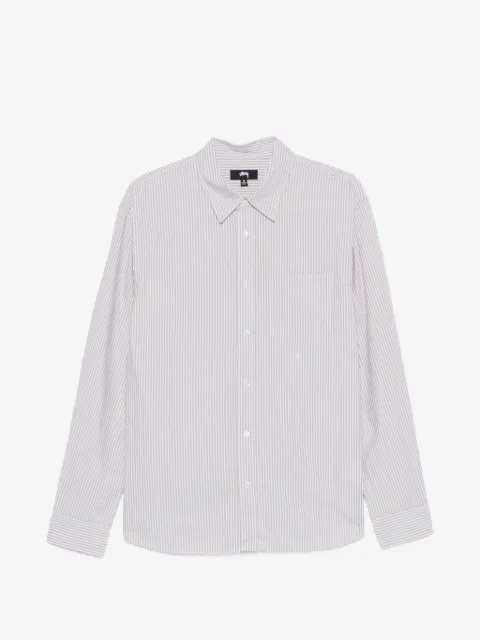 Stüssy striped chest-pocket shirt
