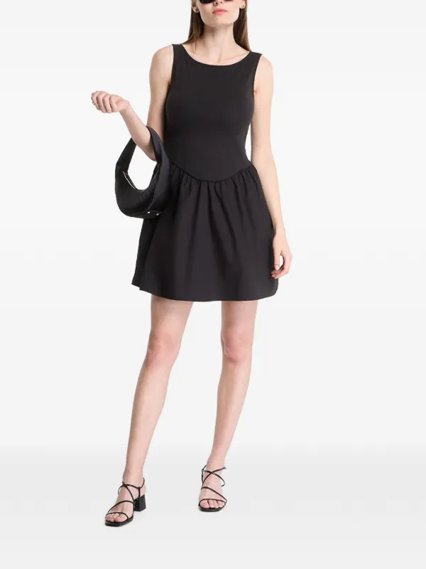 gap mini dress Gap Factory Women's Puff Sleeve V-Neck Mini Dress Tonal Blue Polka Dot Tall Size S