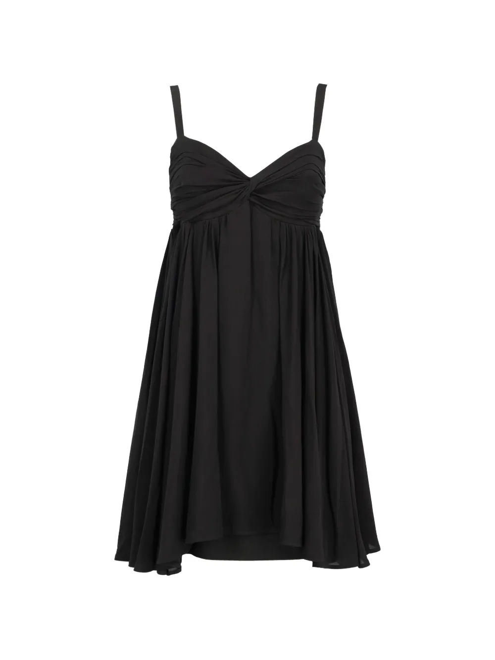 Fendi Pre-Owned twist-detail flared mini dress - Nero
