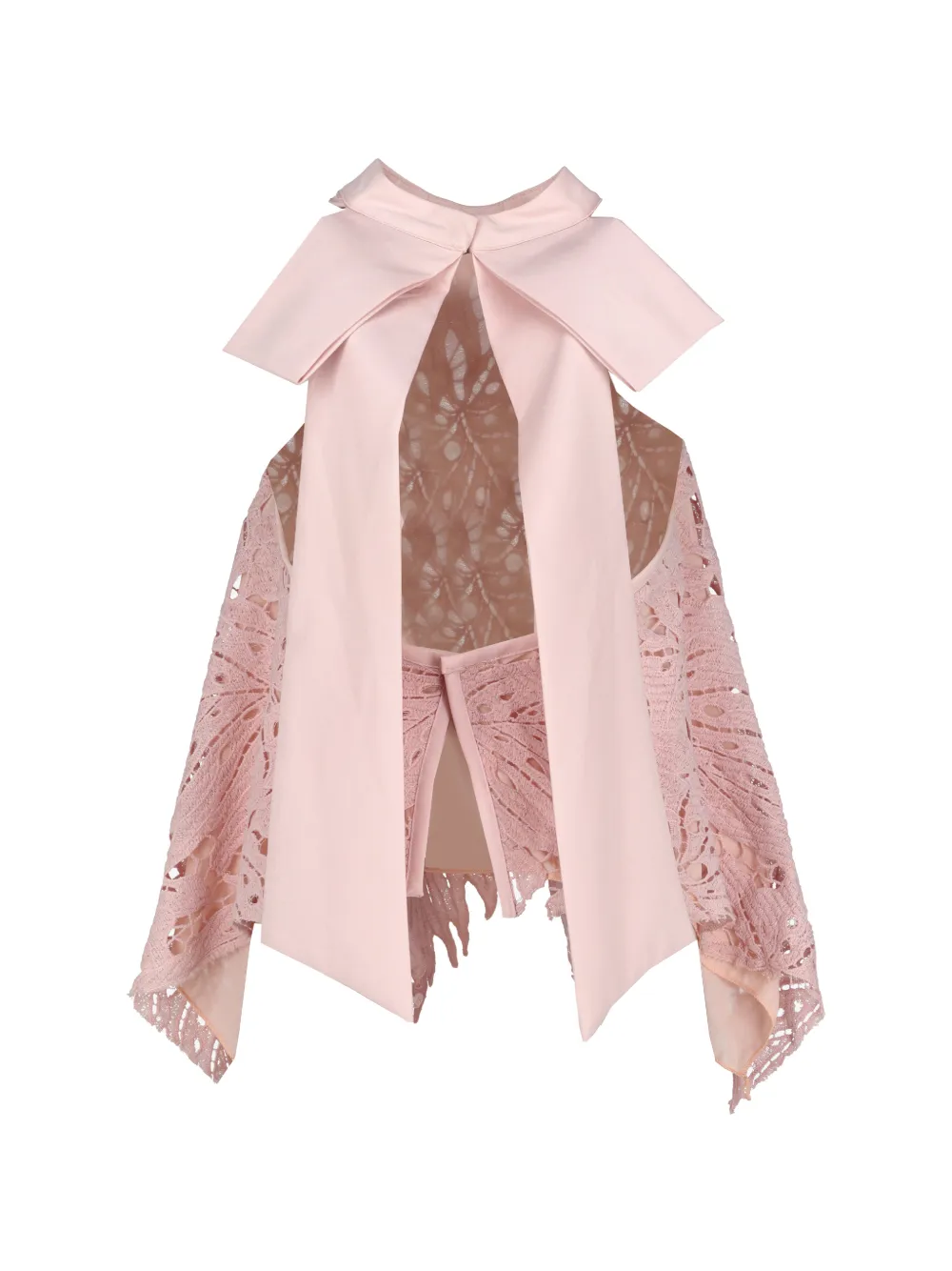 Vintage lace-overlay halterneck top - Rosa