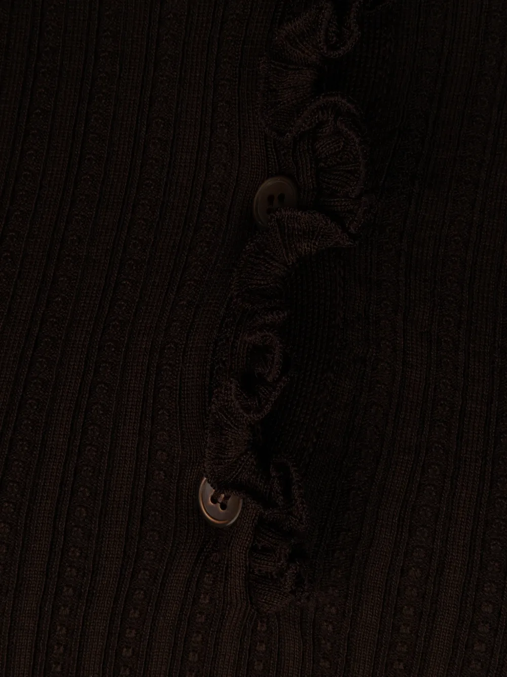 Miu Gebreid zijden poloshirt Bruin