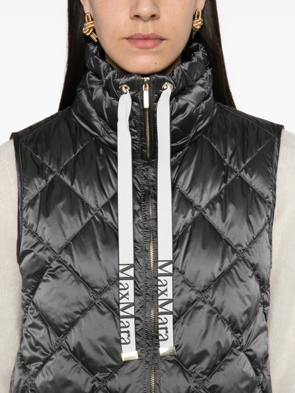 Max Mara The Cube gewatteerde bodywarmer Grijs