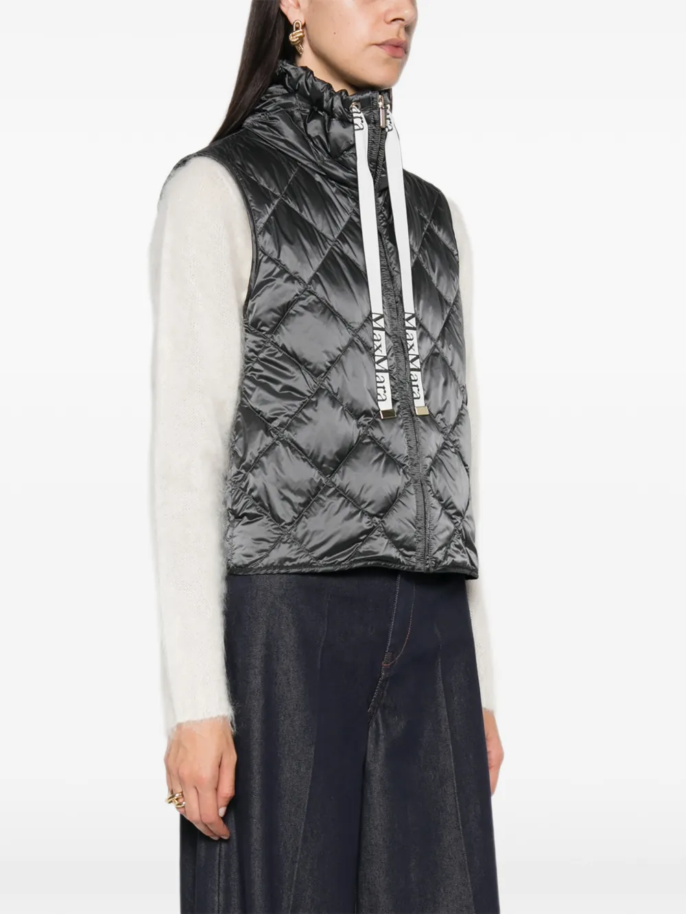 Max Mara The Cube gewatteerde bodywarmer Grijs